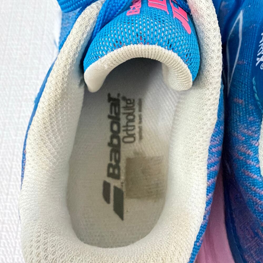 Babolat Shoes Womens Size 7.5 Jet Mach 3 All Court Tennis Pickleball Blue Pink - Picture 5 of 9